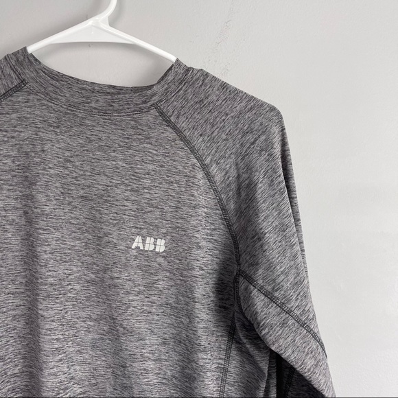 NWT FOSSA athletic jersey knit top grey space dye - Picture 4 of 8